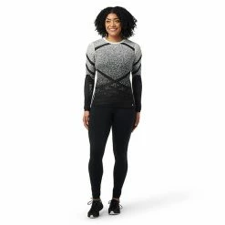 Smartwool Women's Intraknit Thermal Merino Base Layer Pattern Crew -Swenor sales unnamed file 117
