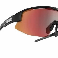BLIZ ACTIVE EYEWEAR Bliz Matrix Matte Black W/Brown Red Multi Lens